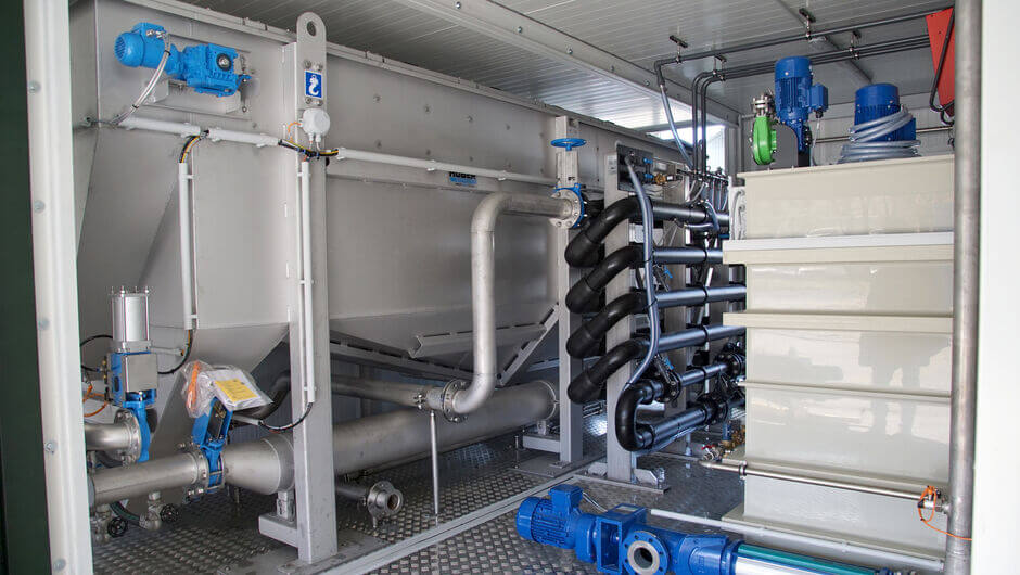 Installation in container construction up to 80 m³/h as a fast and mobile solution Installation in container construction up to 80 m³/h as a fast and mobile solution