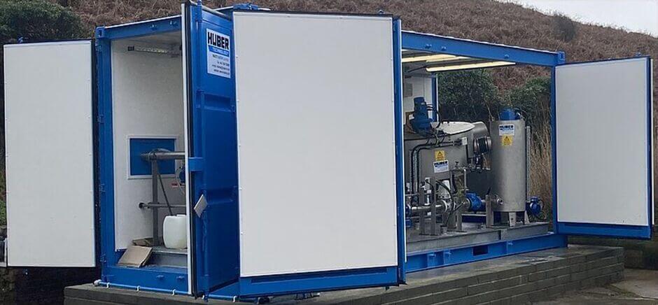 Containerised HUBER Disc Thickener S-DISC unit from HUBER Technology UK Containerised HUBER Disc Thickener S-DISC unit from HUBER Technology UK