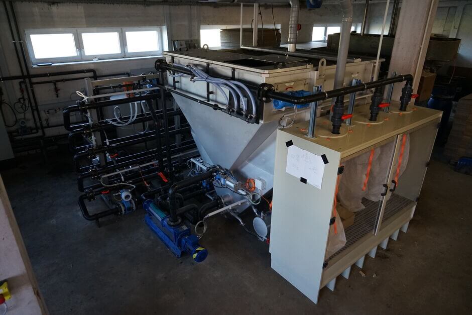 The HUBER Dissolved Air Floatation HDF S2 used for the treatment of process water in a tannery.