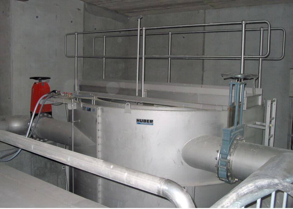 Underground installation of a HUBER Circular Grit Trap HRSF Underground installation of a HUBER Circular Grit Trap HRSF