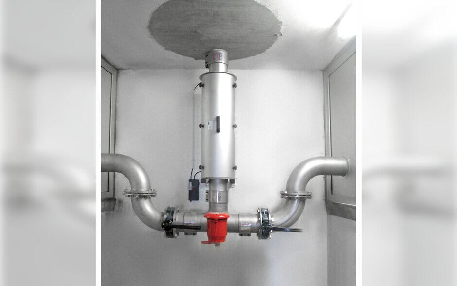 Air filter unit L252 in vertical installation with safety valve Air filter unit L252 in vertical installation with safety valve