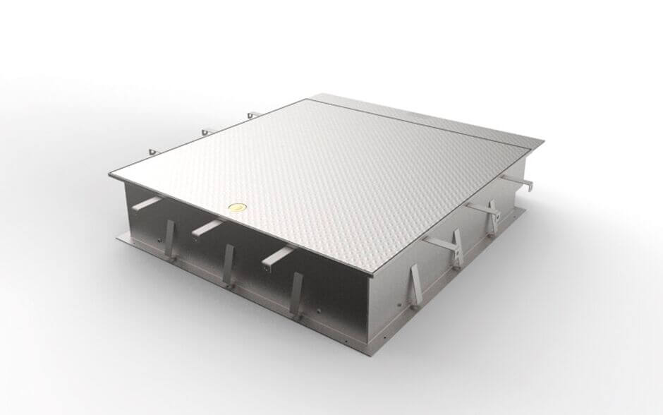 Attack-proof and weatherproof HUBER manhole cover SD7, for flush fitting, load bearing, security tested, rectangular type Attack-proof and weatherproof HUBER manhole cover SD7, for flush fitting, load bearing, security tested, rectangular type