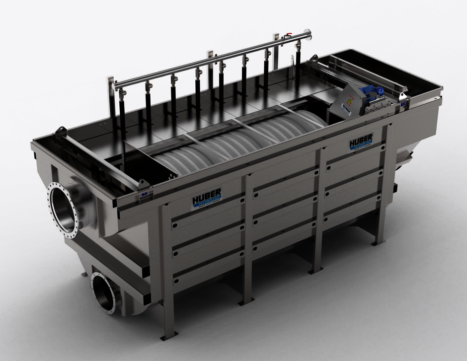 HUBER Pile Cloth Media Filter RotaFilt®, tank mounted installation HUBER Pile Cloth Media Filter RotaFilt® in a stainless steel tank mounted installation