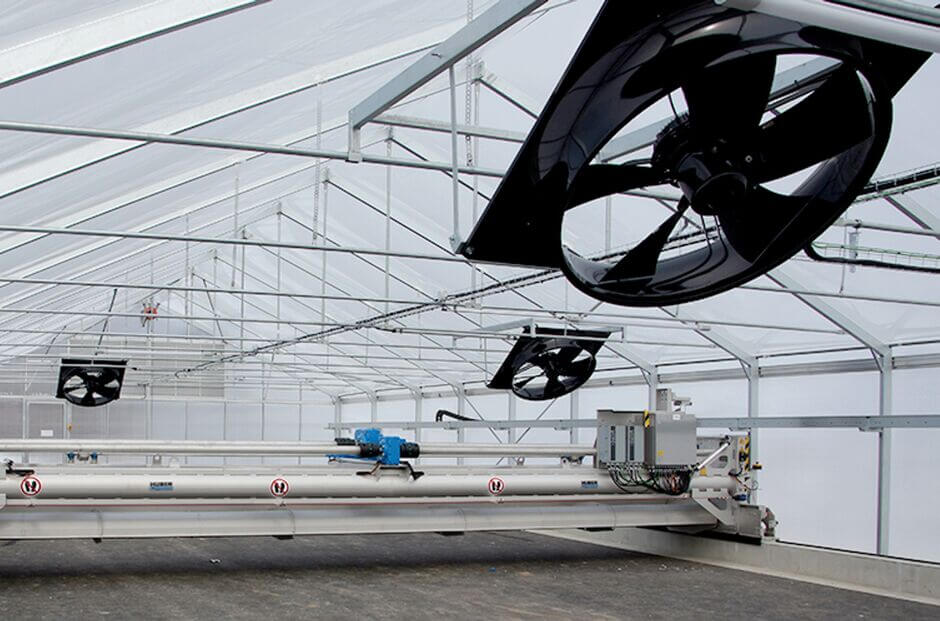 Recirculation air ventilators ensure improved evaporation Recirculation air ventilators ensure improved evaporation