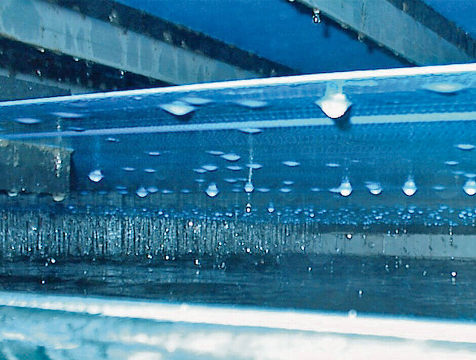 Blick in den Filtratraum Blick in den Filtratraum