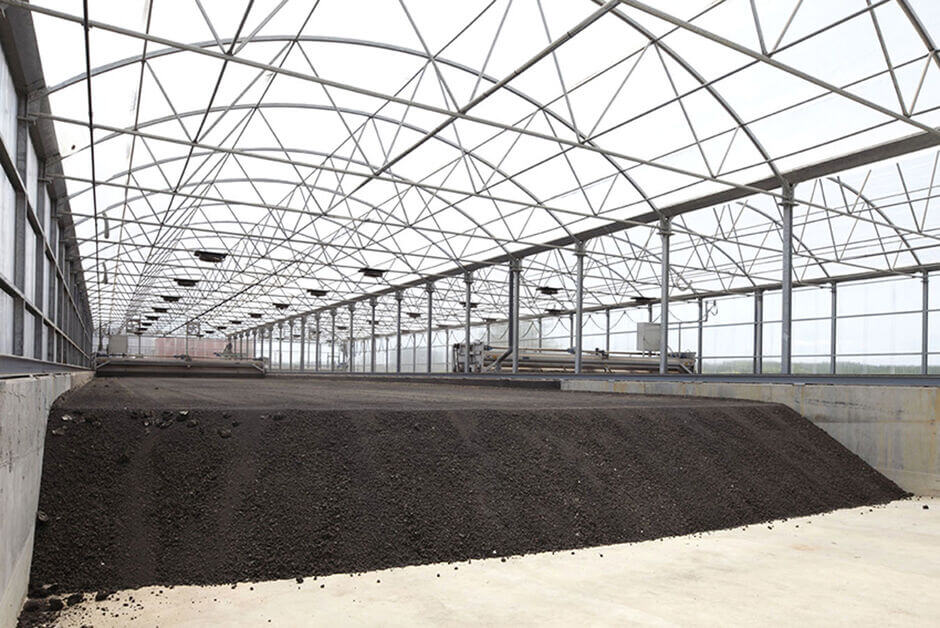 Dry sludge for removal by wheel loader and truck Dry sludge for removal by wheel loader and truck