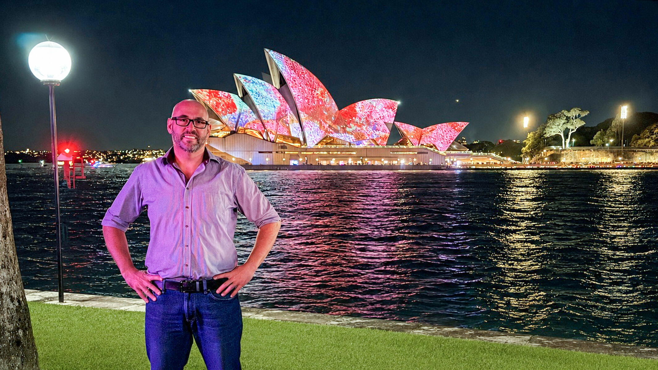 Das Sydney Opera House während des Vivid Sydney Festivals