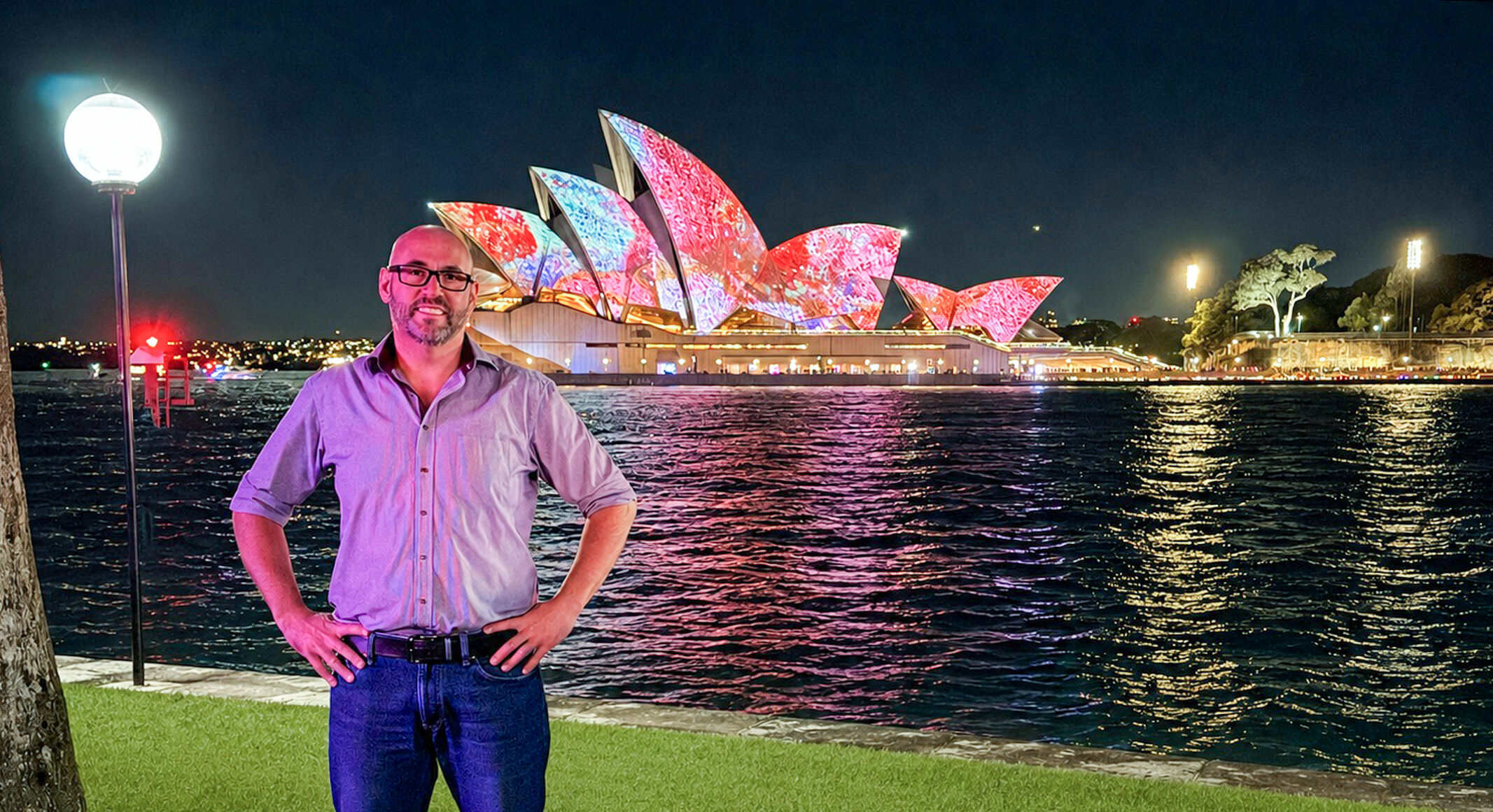 Das Sydney Opera House während des Vivid Sydney Festivals