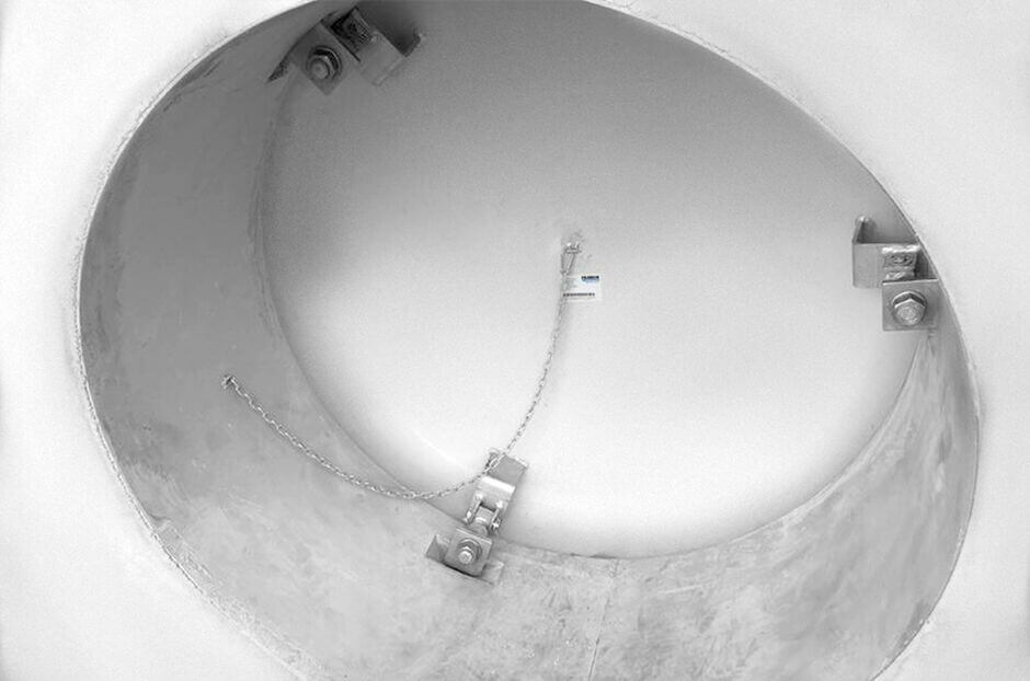 Inside view of HUBER pressure-tight Door TT7.R Inside view of HUBER pressure-tight Door TT7.R, round