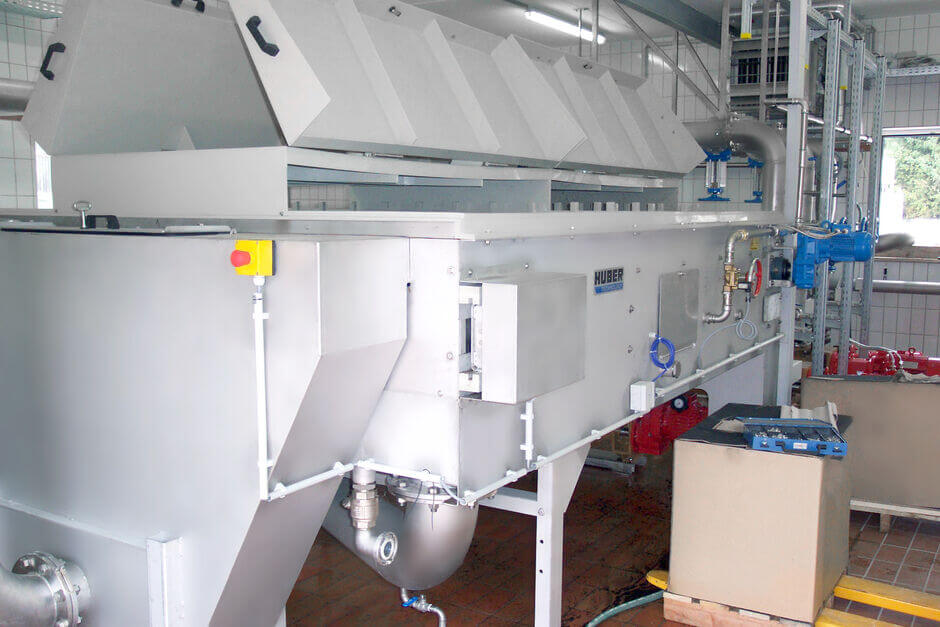 HUBER Bandeindicker DrainBelt mit geöffneten Abdeckungen