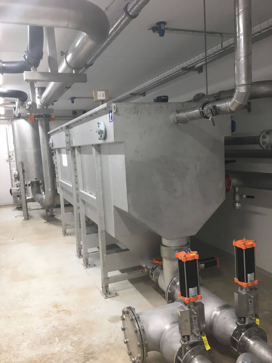 HUBER Heat Exchanger RoWin for heat recovery and
wastewater cooling ‒ energy optimisation and compliance
with temperature limits.