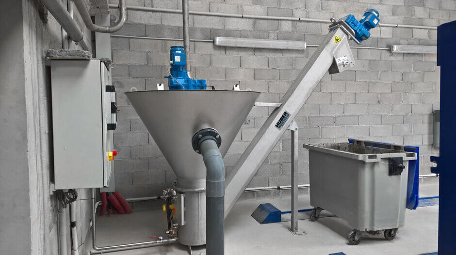 HUBER Grit Washer RoSF G4E reduces the organic content in grit to < 5%