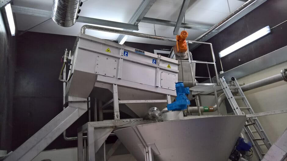 HUBER Washing Drum for coarse material removal in a grit treatment plant