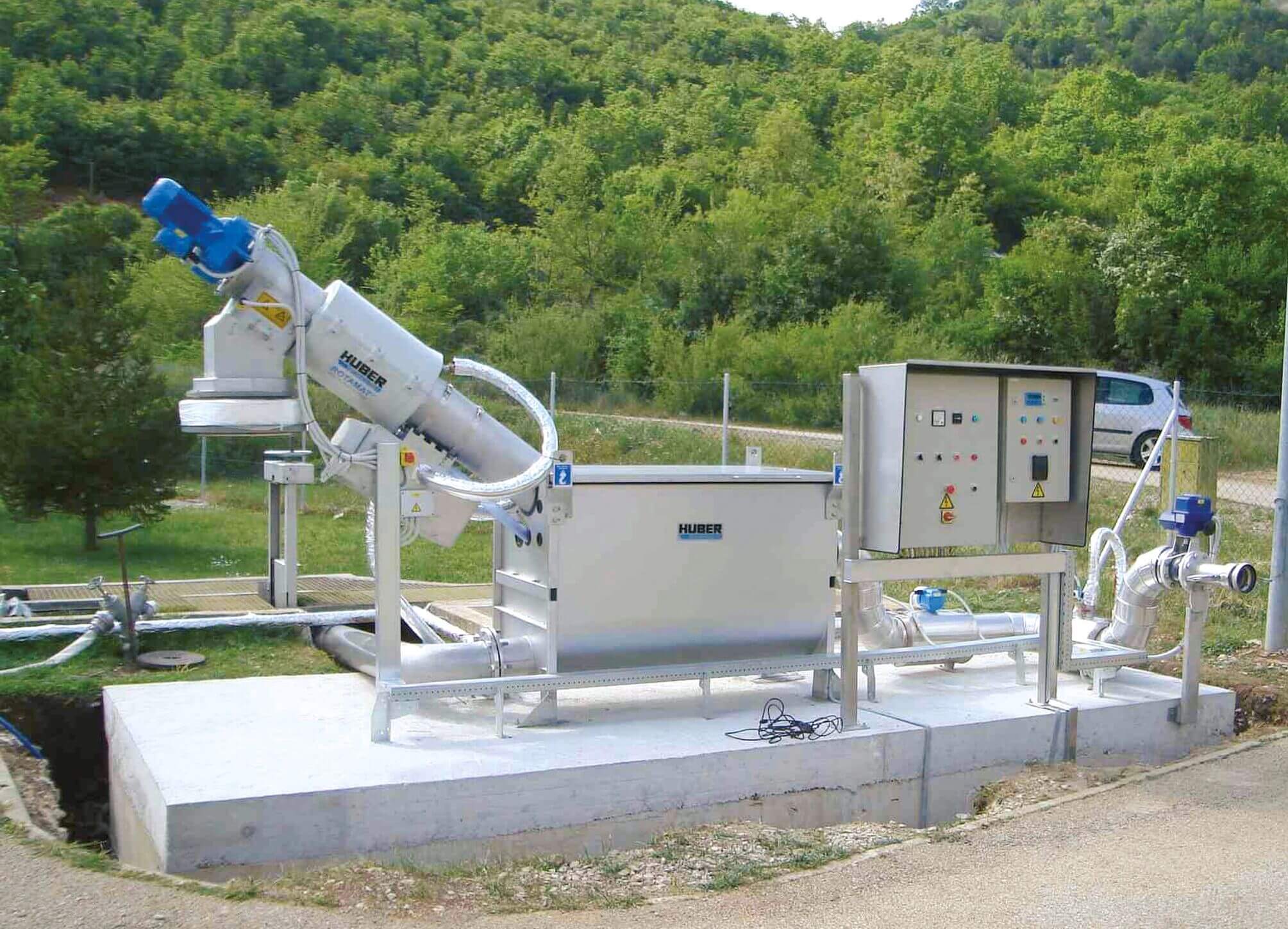 HUBER Fäkalannahmestationen zur effizienten Behandlung von Fäkalschlämmen 