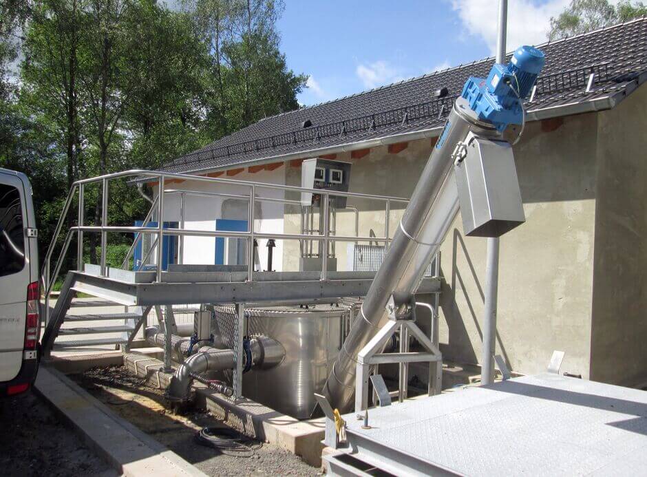 Frost-proof installation of a HUBER Circular Grit Trap HRSF Frost-proof installation of a HUBER Circular Grit Trap HRSF