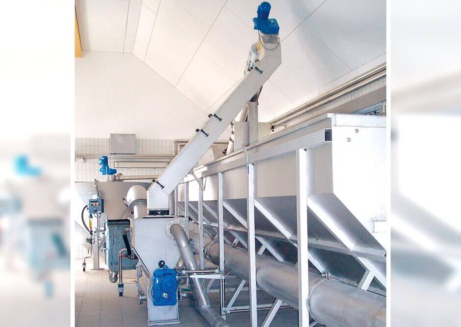 HUBER Wash Press WAP® SL subsequent to a HUBER Complete Plant ROTAMAT® Ro5 HUBER Wash Press WAP® SL subsequent to a HUBER Complete Plant ROTAMAT® Ro5