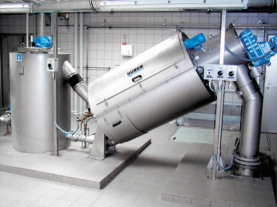 HUBER products for sludge thickening - screw thickener HUBER Rotary Screw Thickener S-DRUM