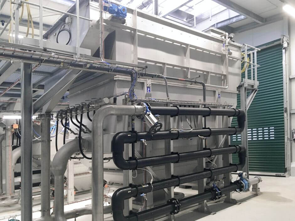 Flotation plants with chemical stage separate dissolved and undissolved substances. HUBER Dissolved Air Flotation Plant HDF