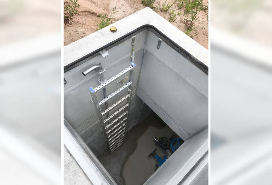 HUBER collapsible hand post entrance aid EH VS, inserted HUBER collapsible hand post entrance aid EH VS, inserted