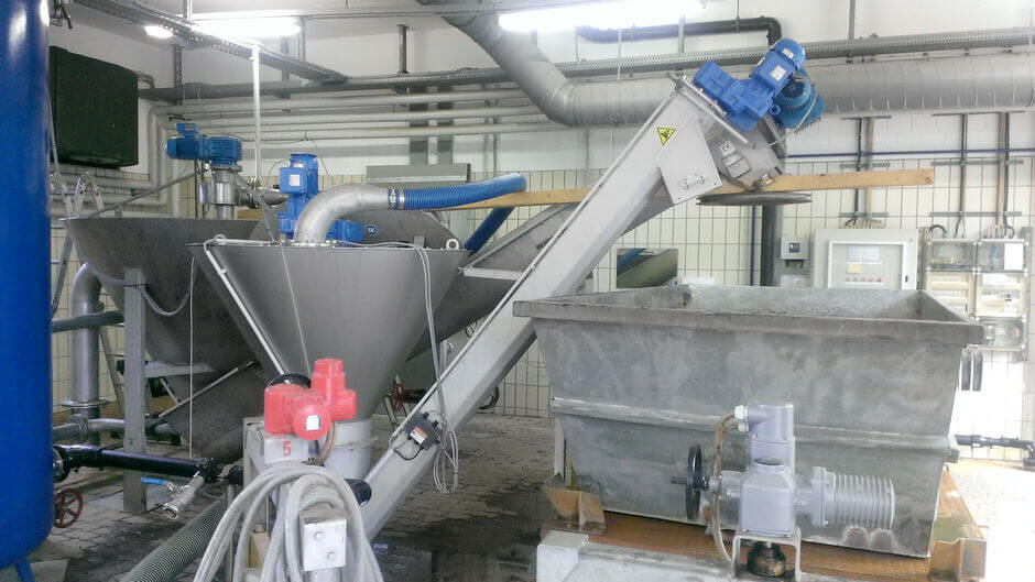 HUBER Grit Washer RoSF G4E installation on a municipal sewage treatment plant HUBER Grit Washer RoSF G4E installation on a municipal sewage treatment plant