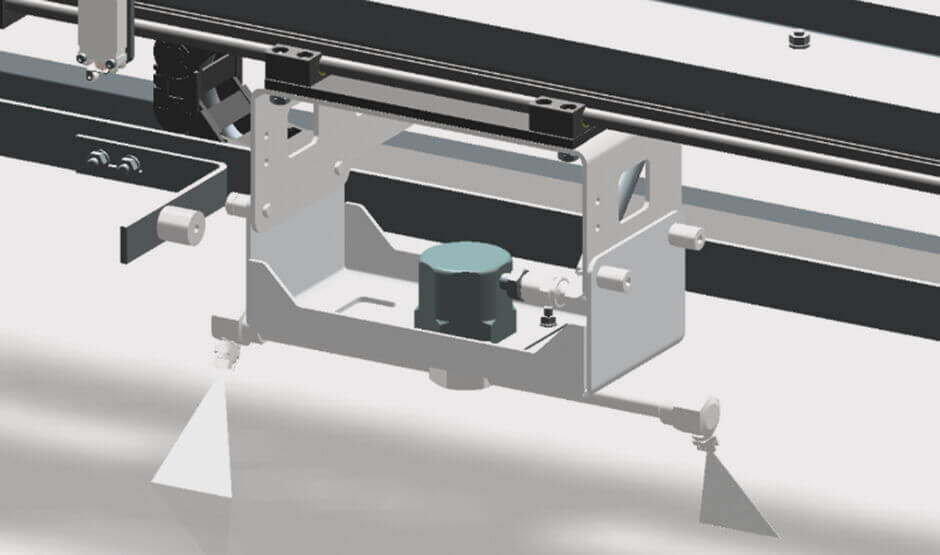 Prinzipskizze: Rotierende Hochdruckreinigung für das HUBER Trommelsieb LIQUID Prinzipskizze: Rotierende Hochdruckreinigung für das HUBER Trommelsieb LIQUID