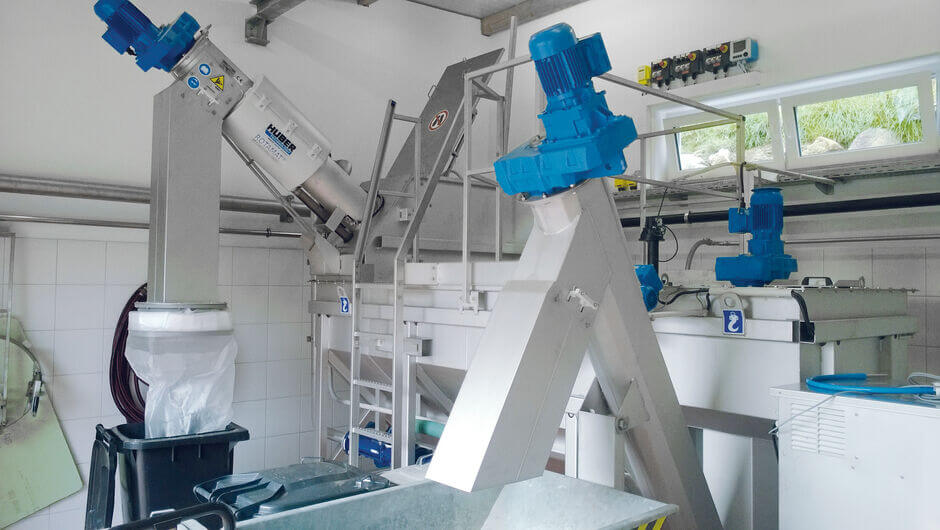 HUBER Complete Plant Hydro Duct ROTAMAT® Ro5 HD with integrated grit washer HUBER Complete Plant Hydro Duct ROTAMAT® Ro5 HD with integrated grit washer