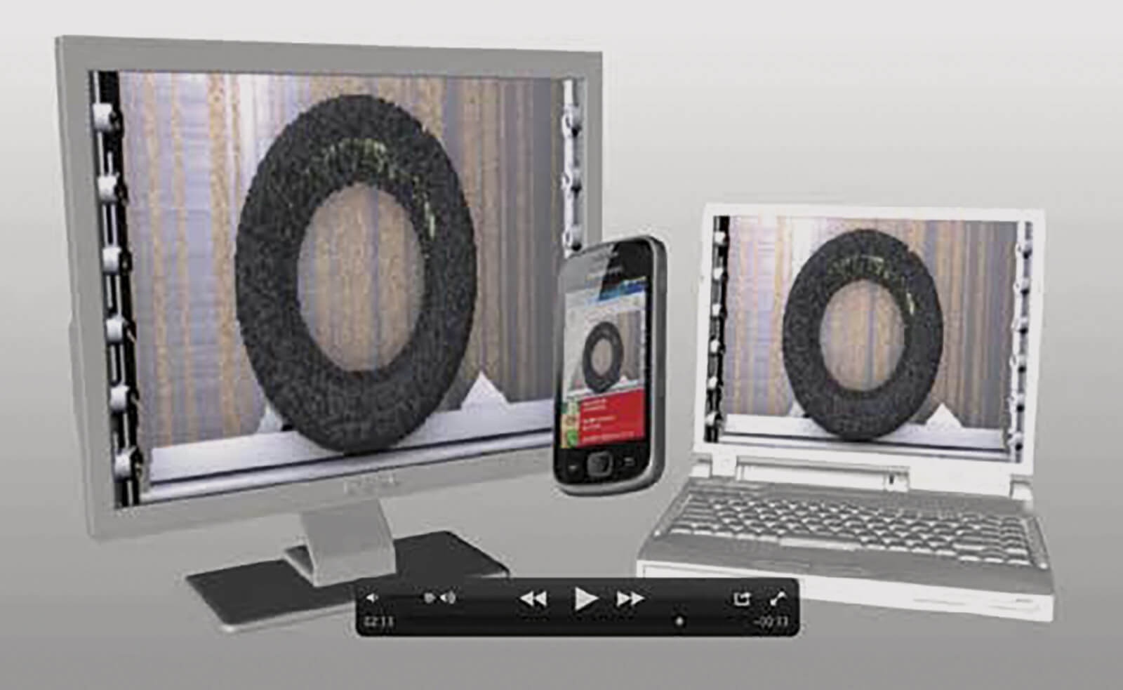 Both messages and live images can be transmitted to various end devices.