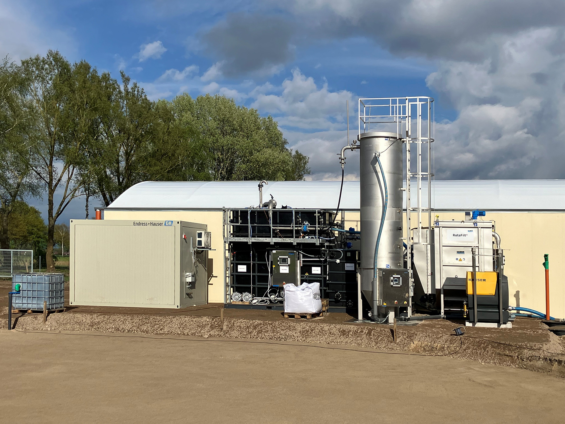 The HYPOWAVE+ test facility from HUBER at the Weißenberge site