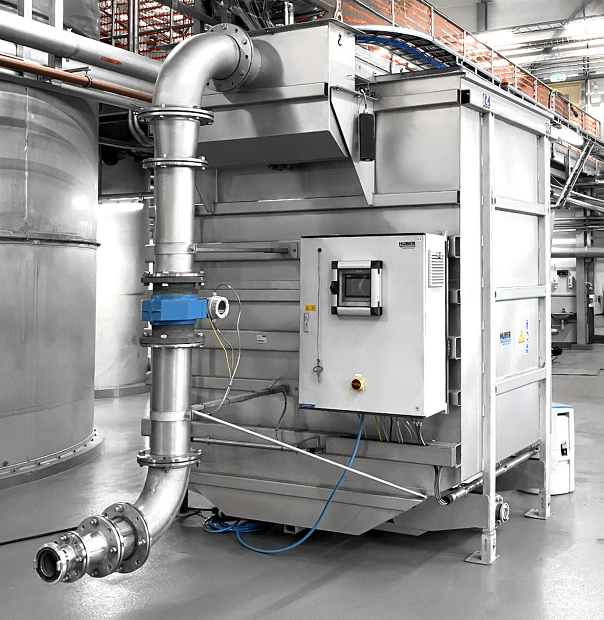 Vorführanlage HUBER Tuchfilter RotaFilt® auf der Kläranlage Øystese Vorführanlage HUBER Tuchfilter RotaFilt® auf der Kläranlage Øystese