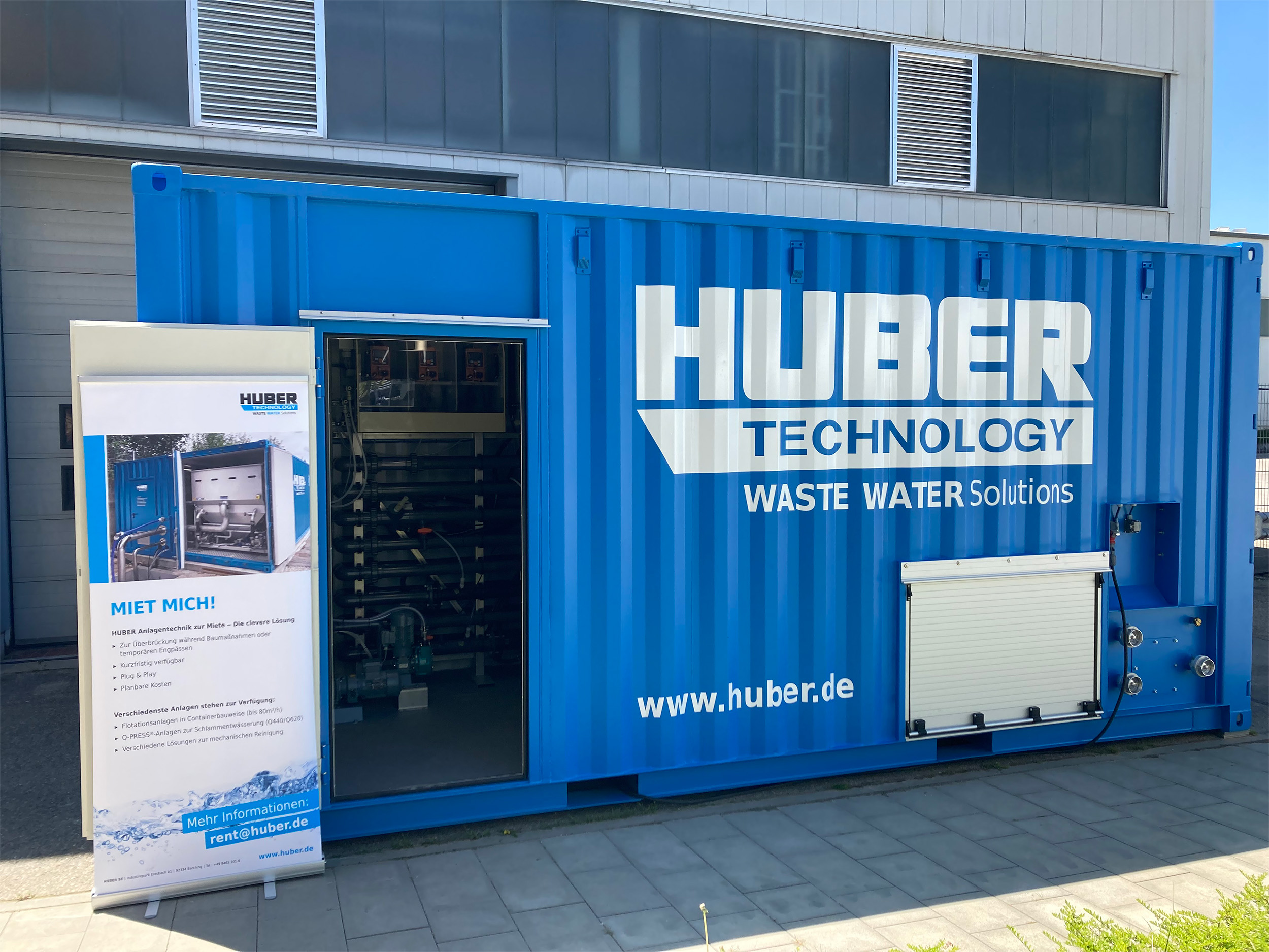 HUBER Druckentspannungsflotation HDF S2 zur Miete als Containeranlage