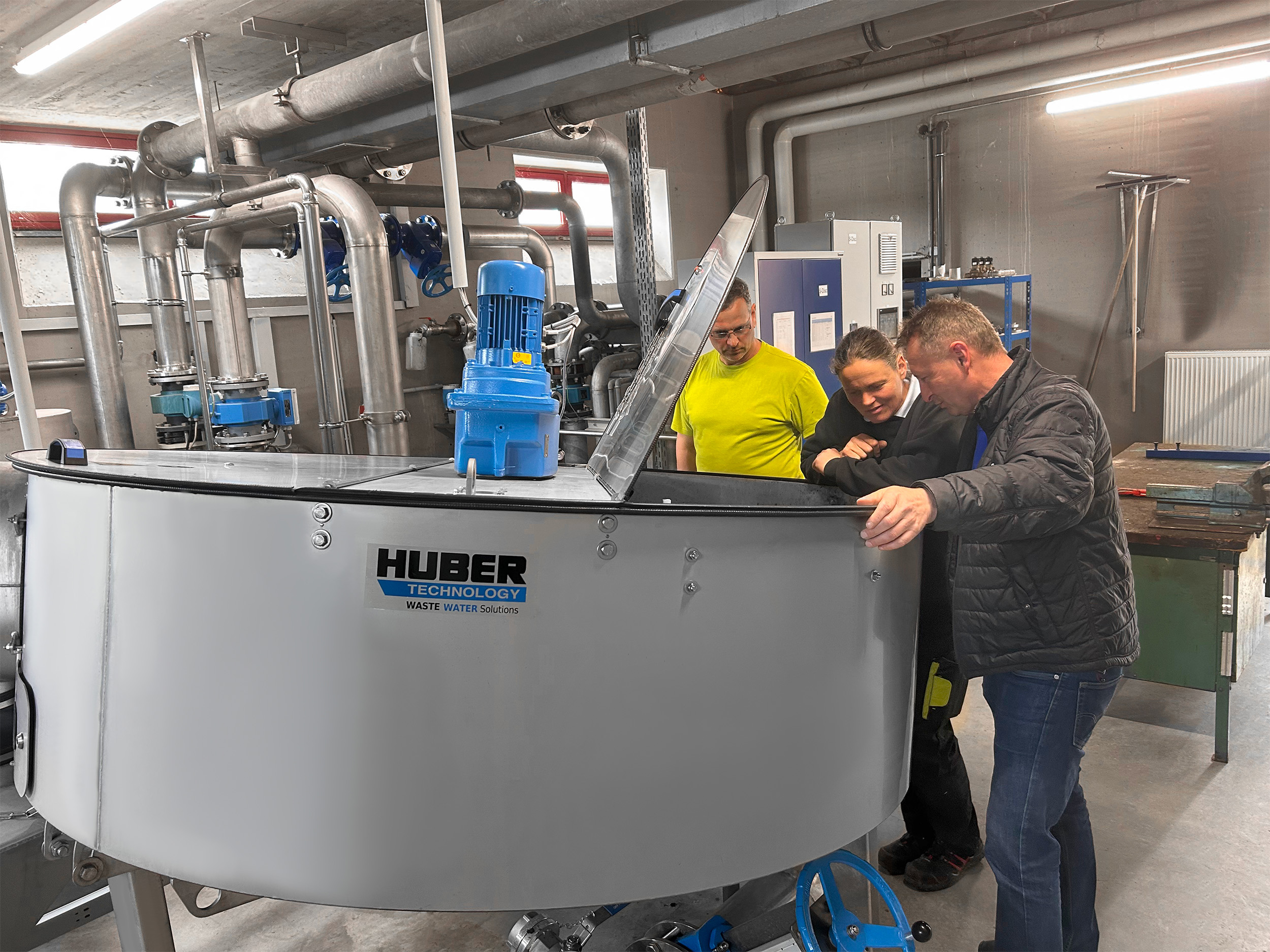 The Disc Thickener S-DISC is the latest HUBER machine at the treatment plant The Disc Thickener S-DISC is the latest HUBER machine at the treatment plant