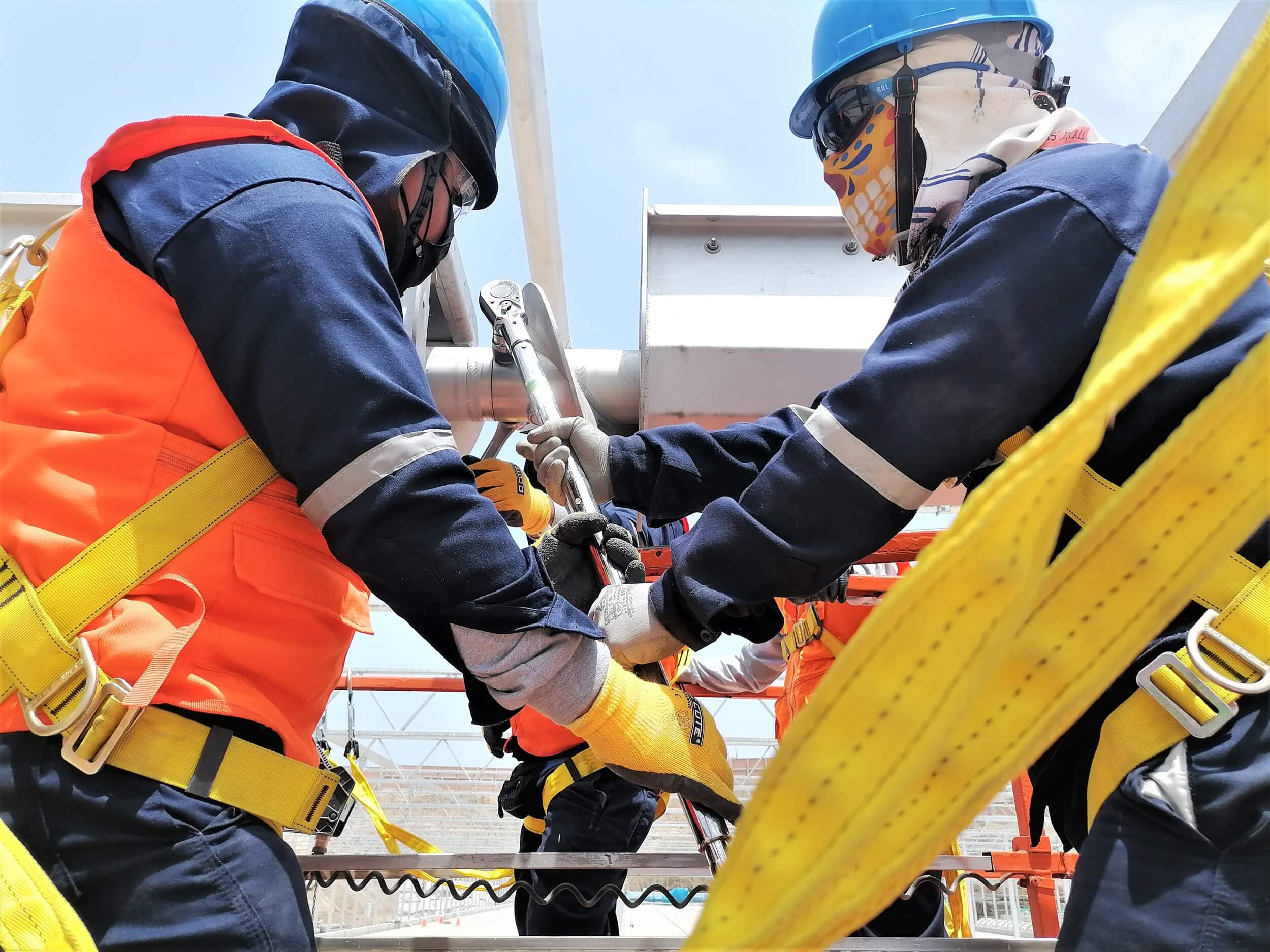 The construction work is in full swing The construction work is in full swing