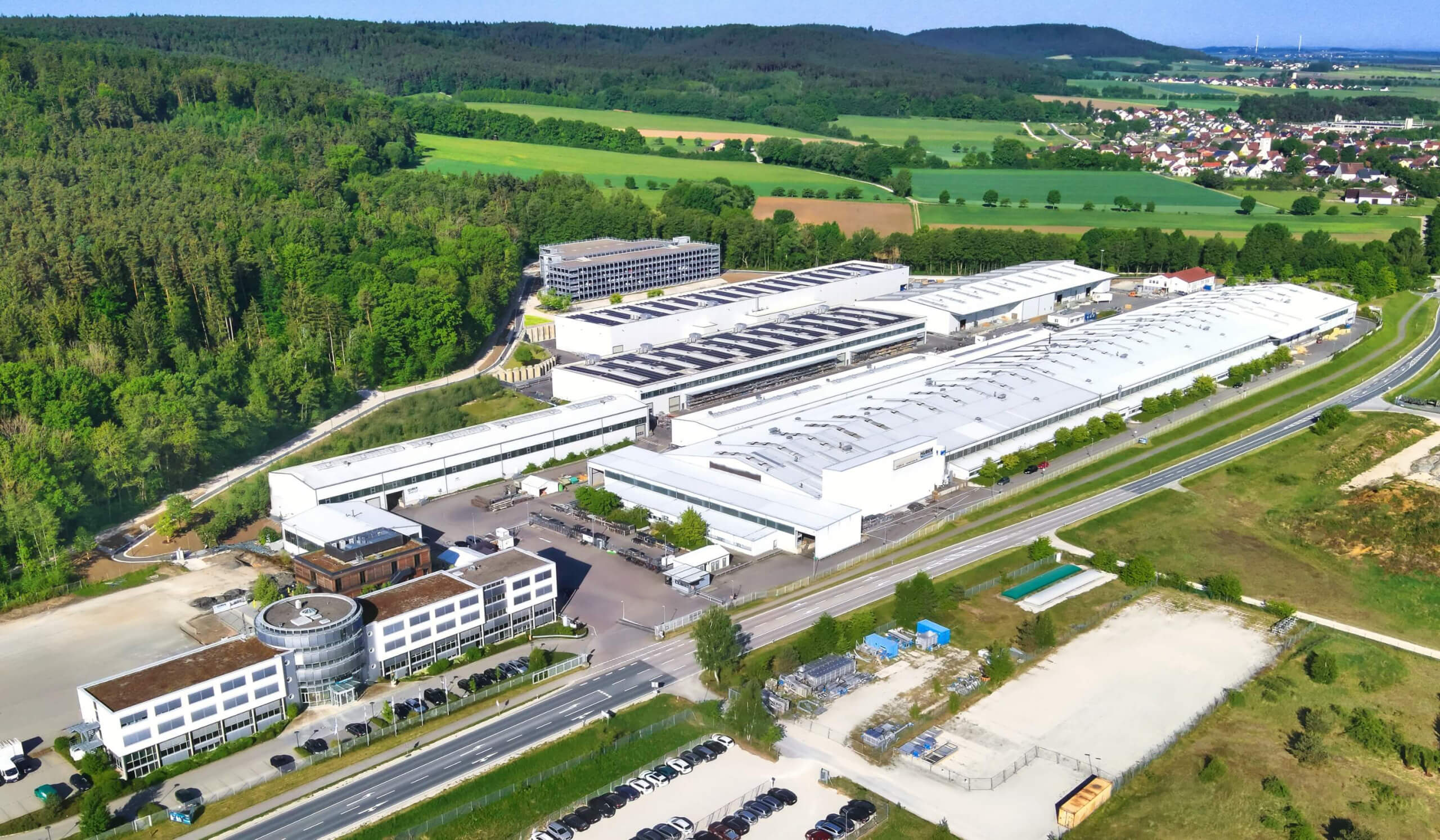 HUBER SE headquarters and modern production site at Berching, Bavaria HUBER SE headquarters and modern production site at Berching, Bavaria