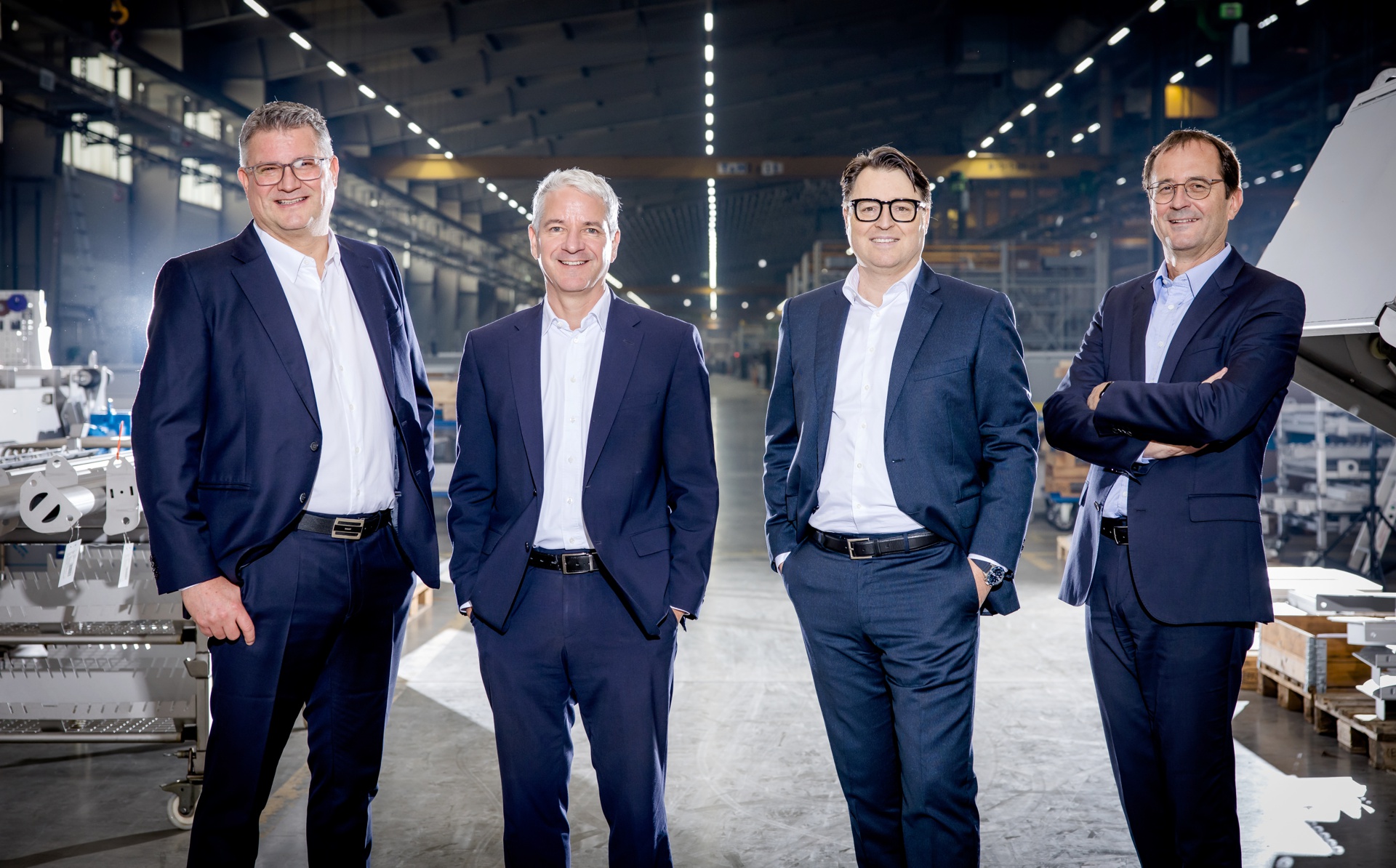 Management Board of HUBER SE (ltr): Franz Heindl, Georg Huber (CEO), Dr.-Ing. Oliver Rong (Vice-CEO), Rainer Köhler