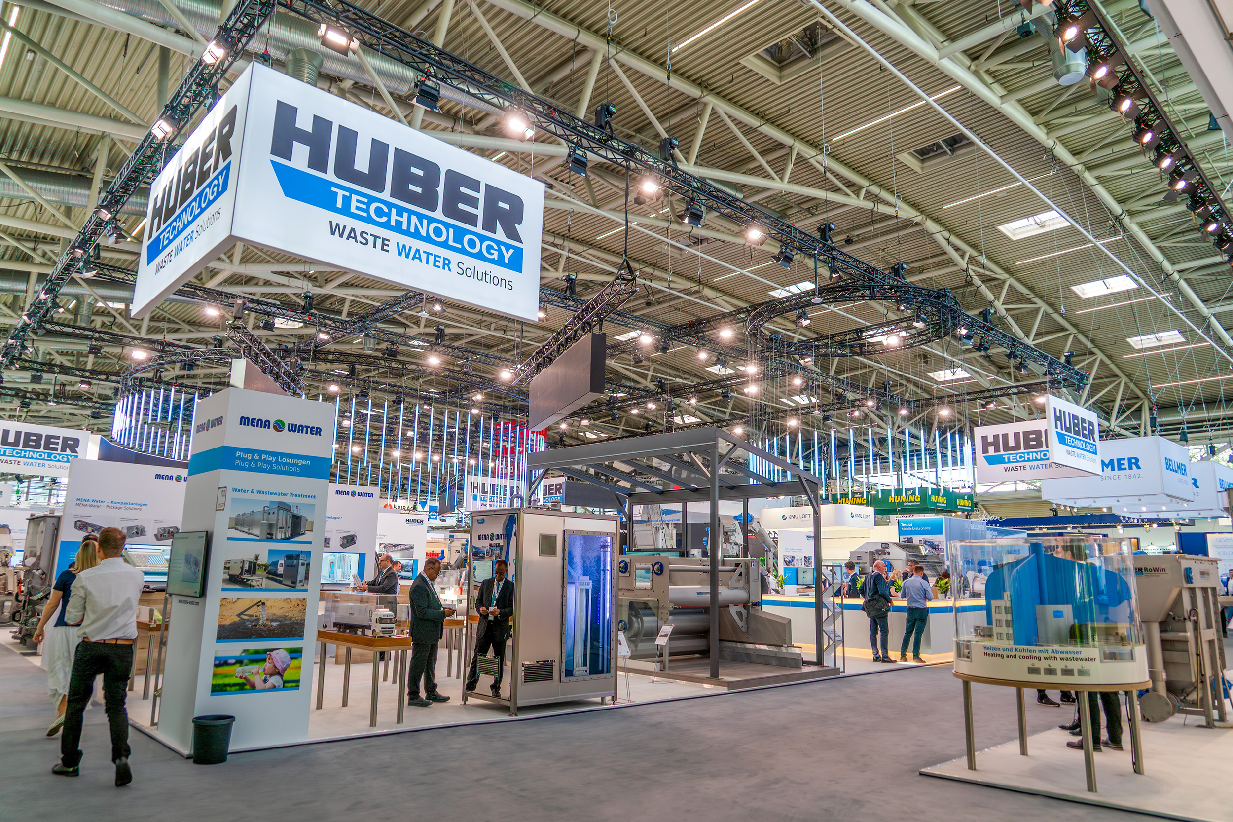 HUBER präsentierte auf der IFAT Munich 2026 rund 50 Produkte und Lösungen für die Bereiche Trinkwasserversorgung, Abwasserreinigung und Schlammbehandlung