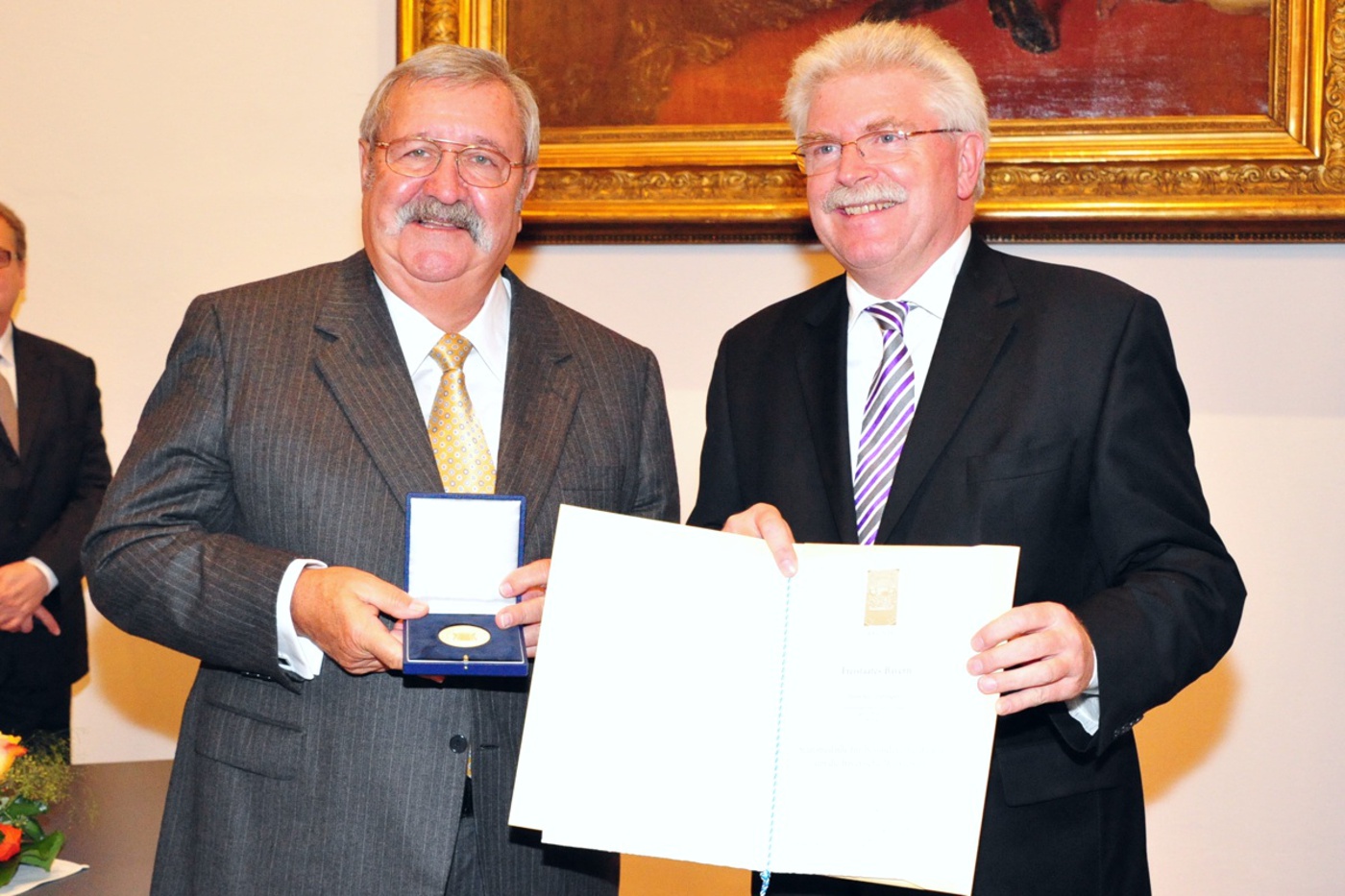 Karl-Josef Huber together with the Bavarian state minister of economics Martin Zeil Karl-Josef Huber together with the Bavarian state minister of economics Martin Zeil