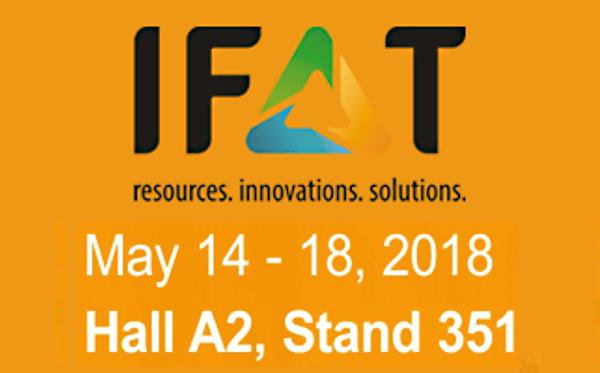 HUBER SE at IFAT 2018: Innovative solutions to increase water and energy efficiency ifat-2018-hinweis-news-en