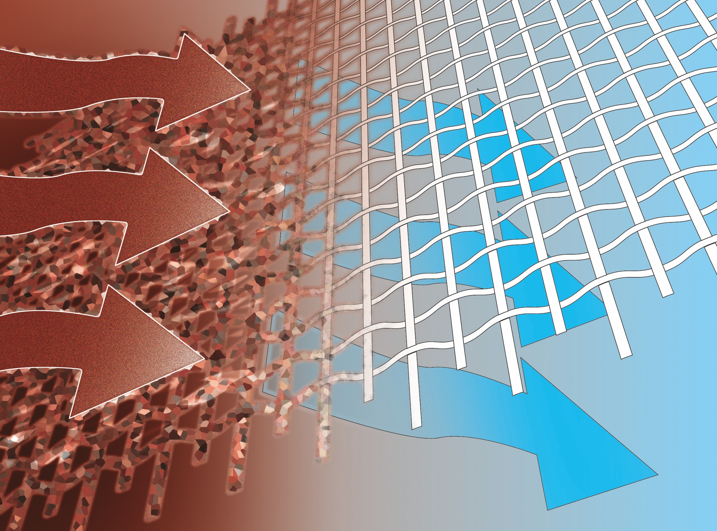 Screen drum covered with a mesh for reliable fine screening with maximum separation efficiency Screen drum covered with a mesh for reliable fine screening with maximum separation efficiency