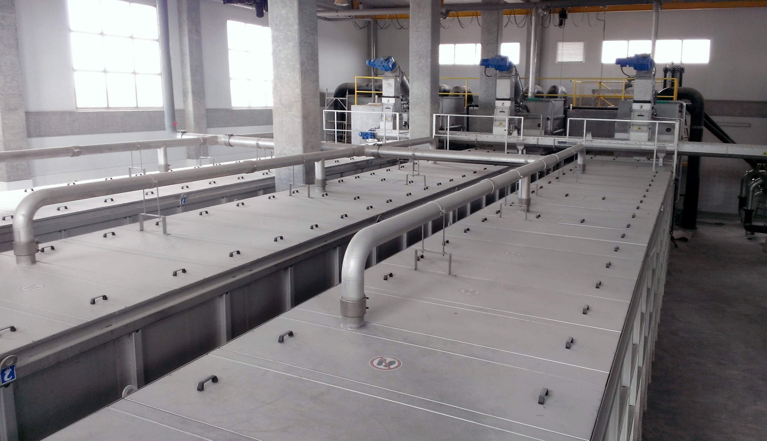 3x HUBER Complete Plant ROTAMAT® Ro5 with 220 l/s each 3x HUBER Complete Plant ROTAMAT® Ro5 with 220 l/s each