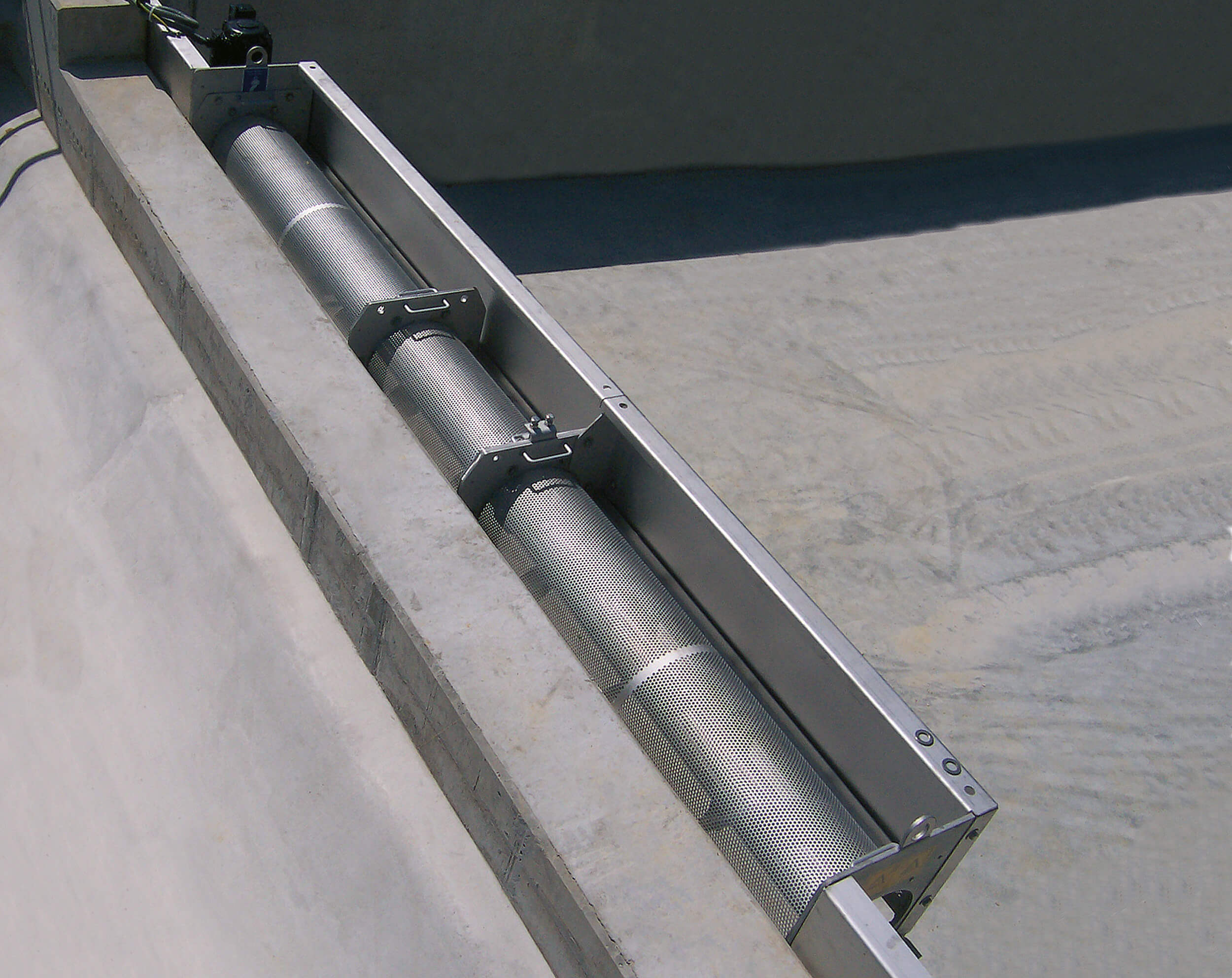 HUBER Storm Screen ROTAMAT® RoK2 after completed installation HUBER Storm Screen ROTAMAT® RoK2 after completed installation