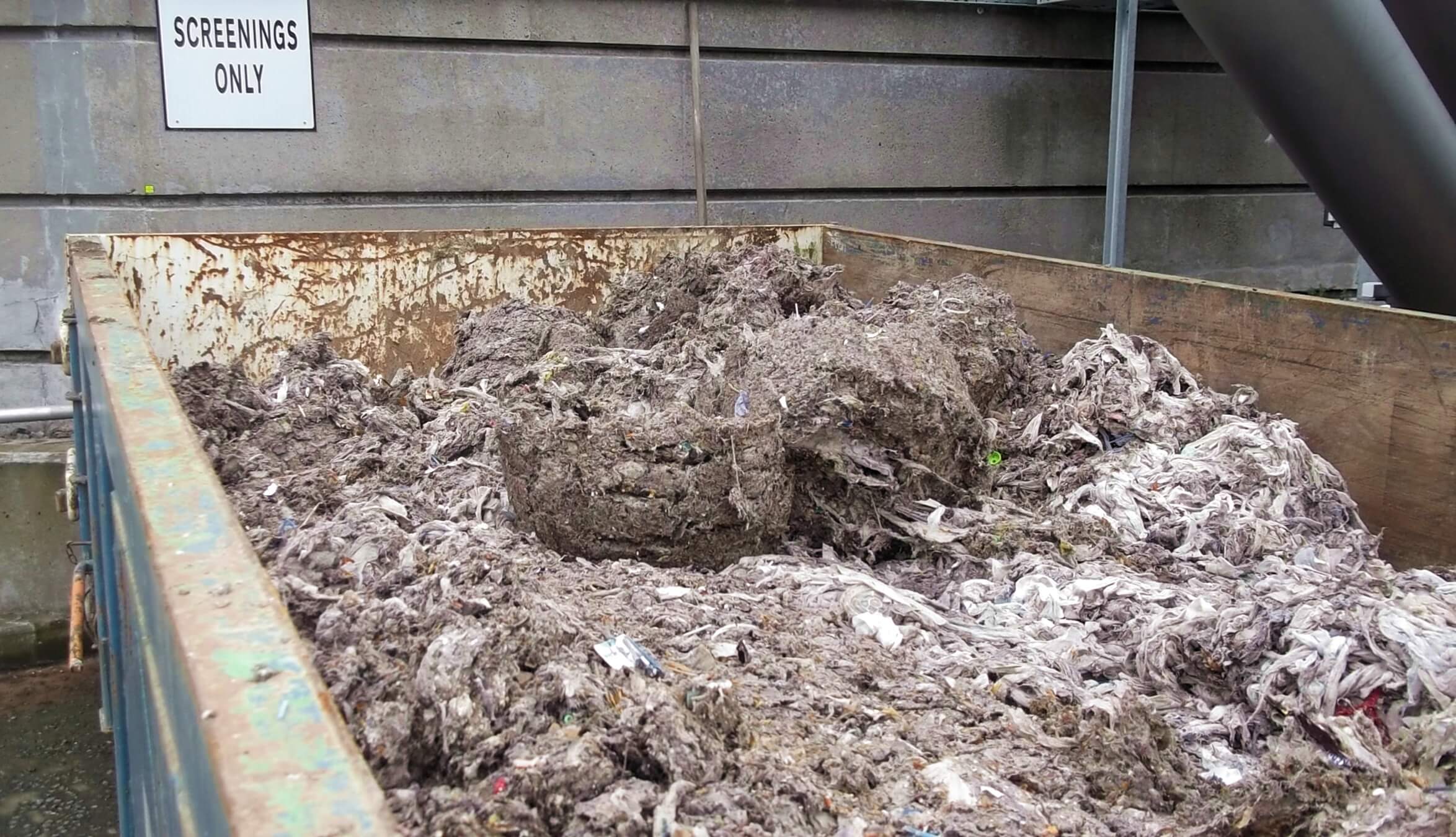 Reliably separated, washed and compacted screenings Reliably separated, washed and compacted screenings