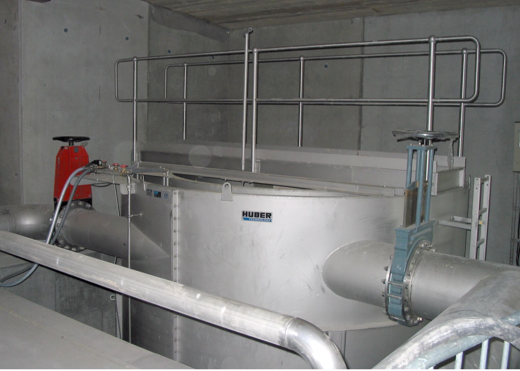 Underground installation of a HUBER Circular Grit Trap HRSF  Underground installation of a HUBER Circular Grit Trap HRSF