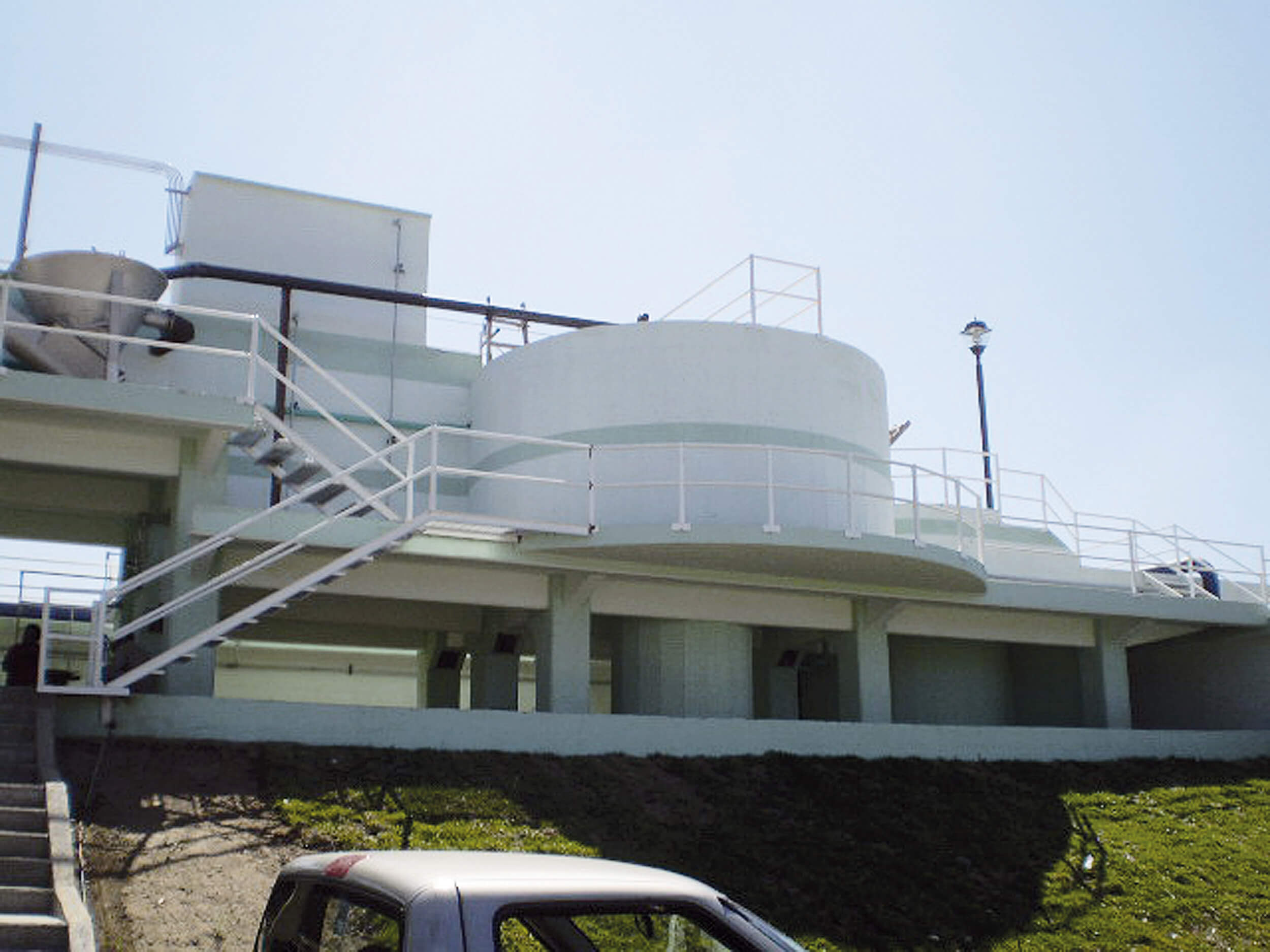 Eindrucksvolle Betonkonstruktion für den HUBER Rundsandfang VORMAX  Eindrucksvolle Betonkonstruktion für den HUBER Rundsandfang VORMAX