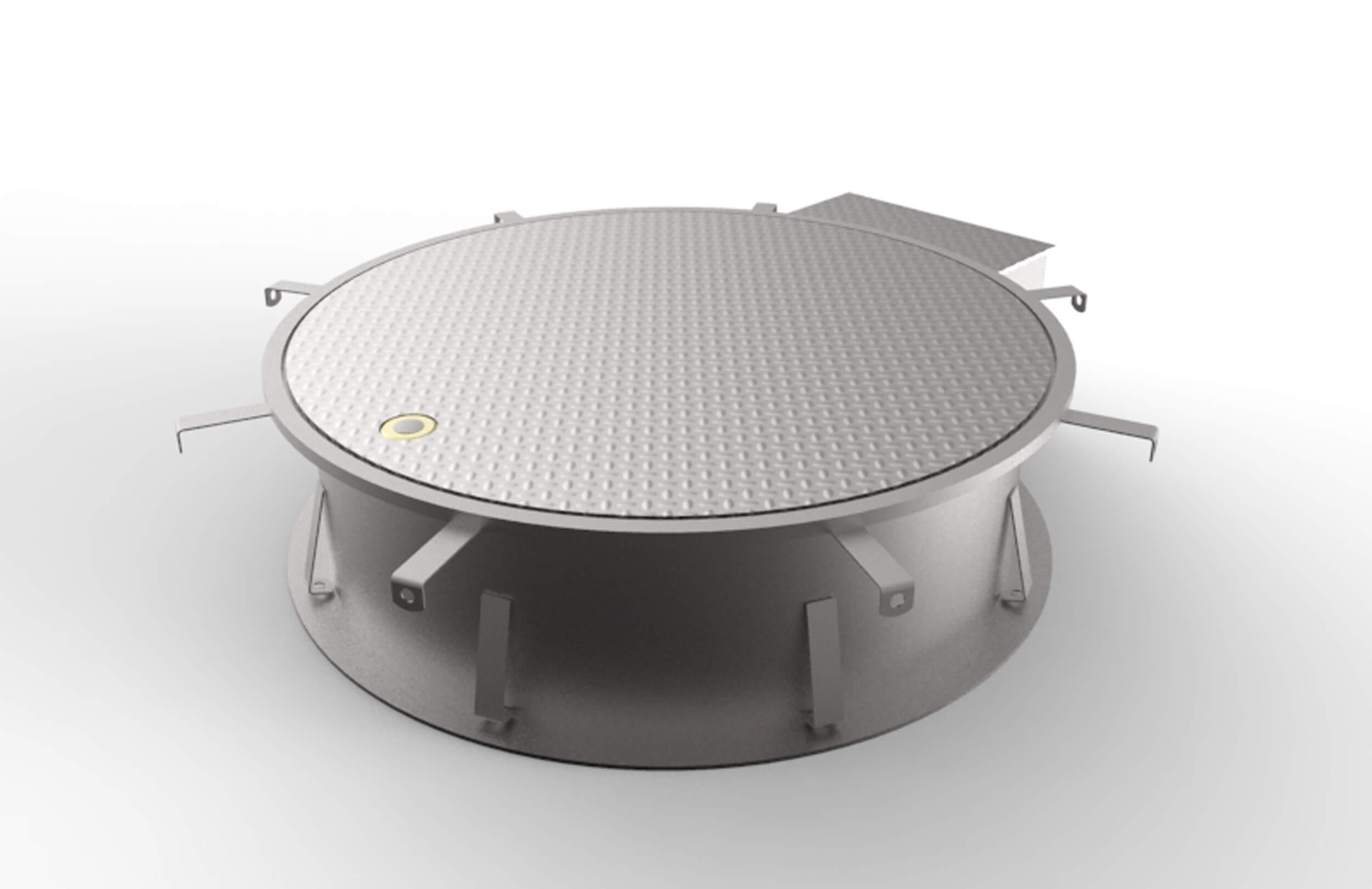 HUBER Manhole Cover SD7.R HUBER Manhole Cover SD7.R, installed flush with the surface for pedestrian and/or vehicle traffic, attack-proof, security tested, round type