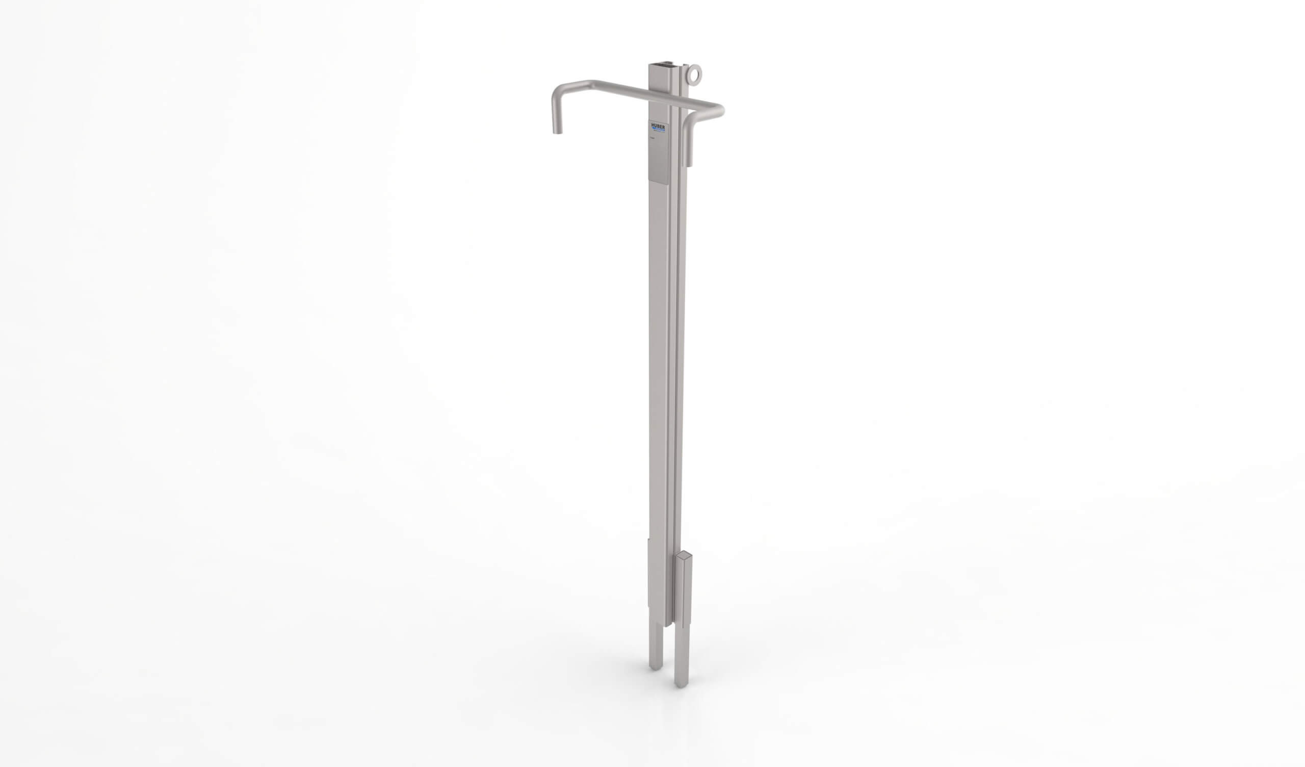 Insertable HUBER entrance aid with guard rail EH FSS and with additional pivoted design, type EH FSS D, exposed detail view Insertable HUBER entrance aid with guard rail EH FSS and with additional pivoted design, type EH FSS D, exposed detail view
