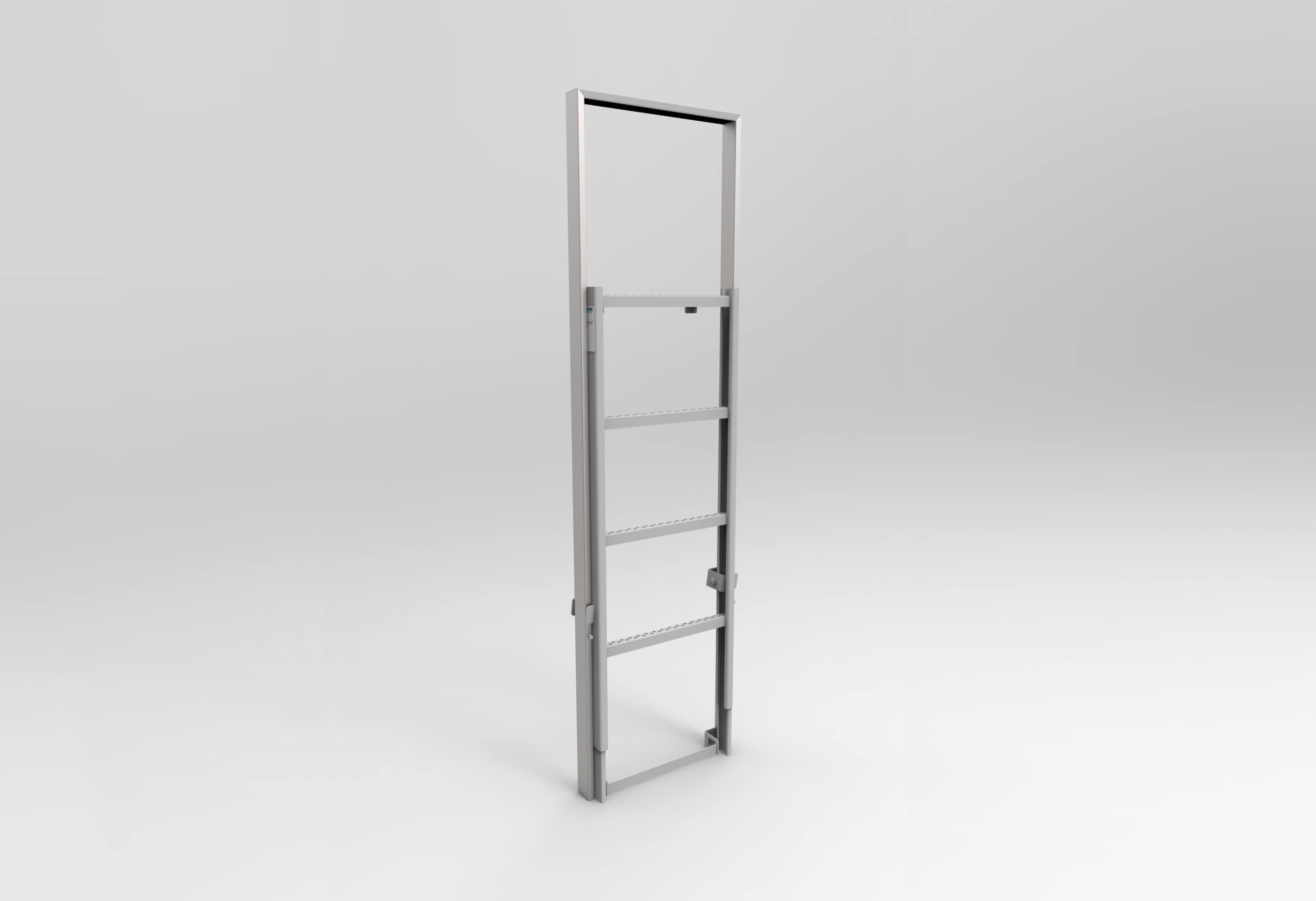 HUBER collapsible hand post entrance aid with double handle EH VSD, exposed detail view HUBER collapsible hand post entrance aid with double handle EH VSD, exposed detail view