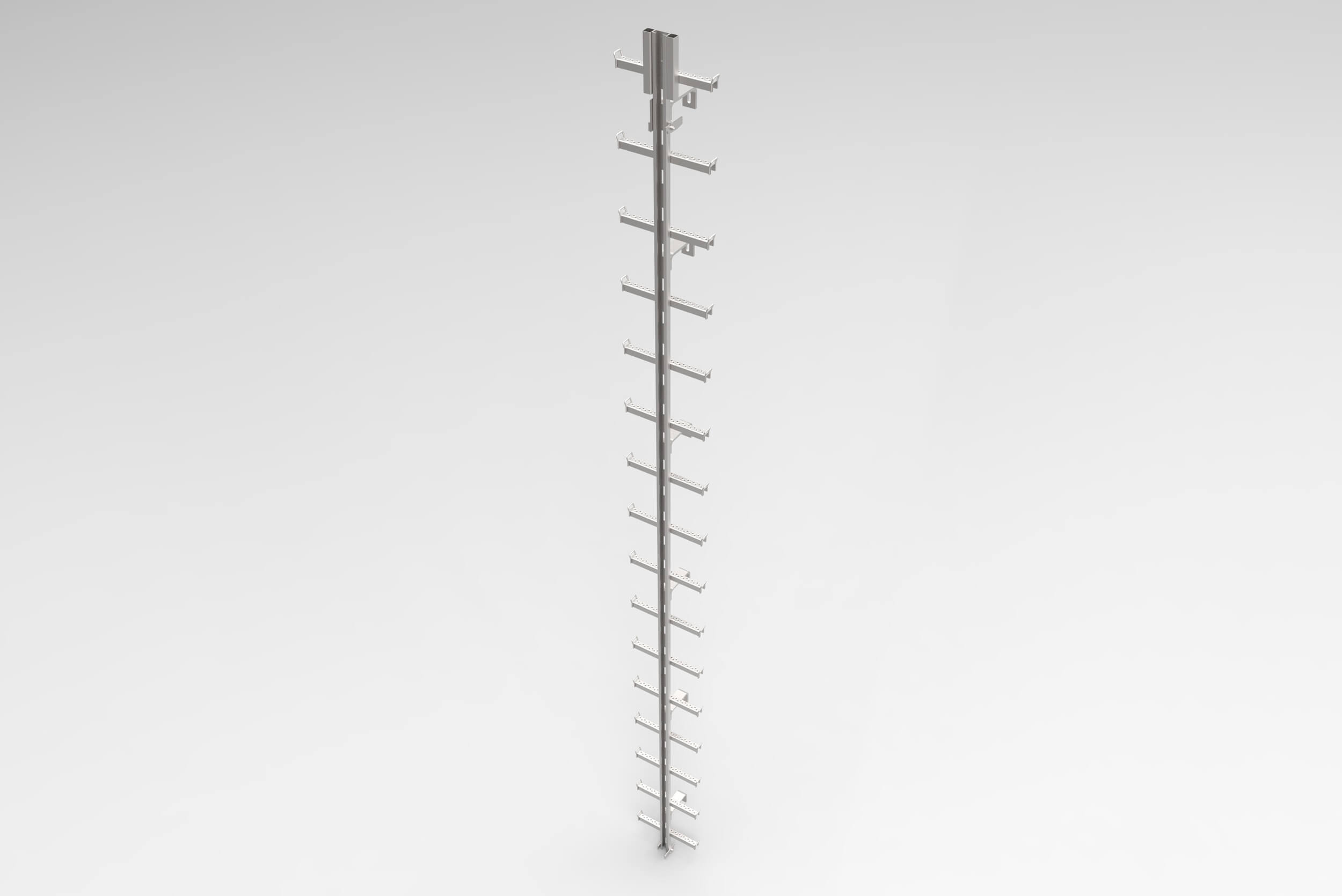 HUBER safety climbing device with integrated safety guard rail SiS3, exposed view HUBER safety climbing device with integrated safety guard rail SiS3, exposed view