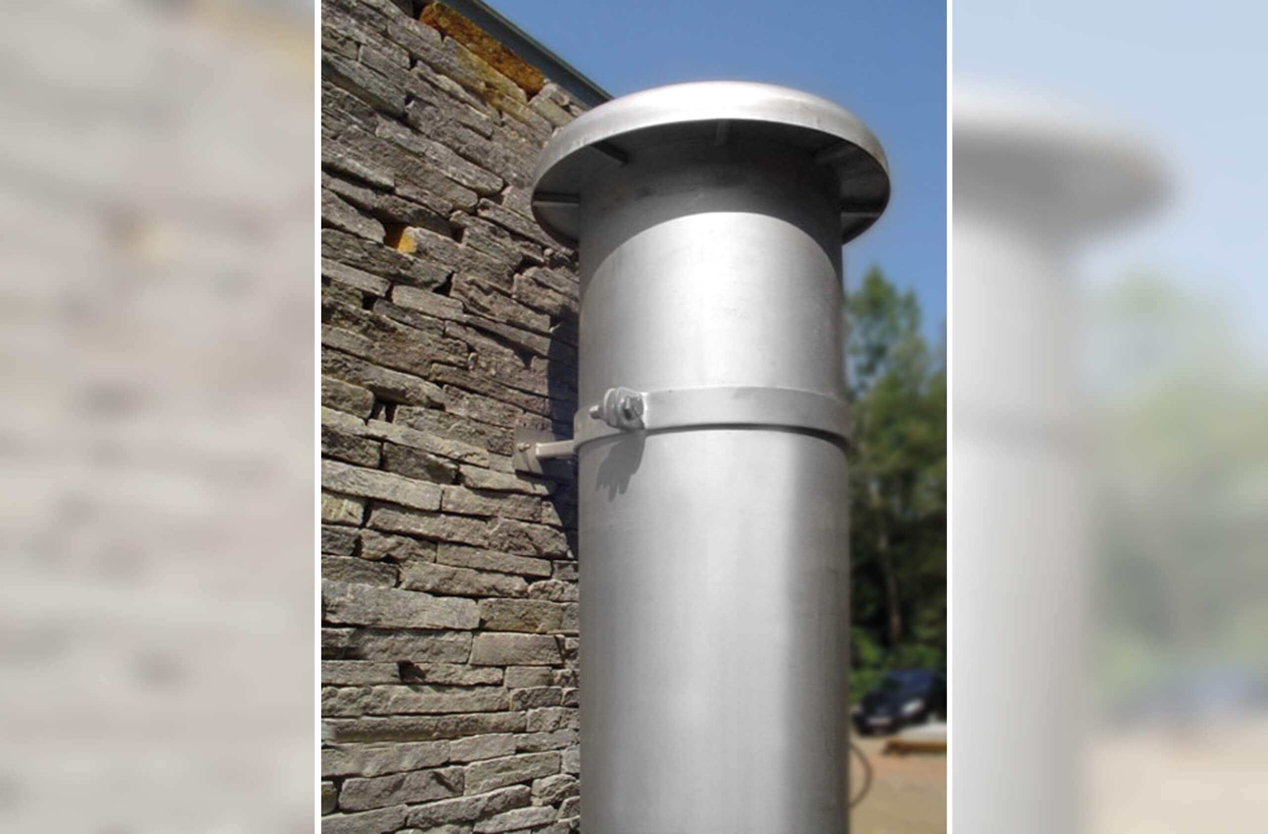 HUBER venting chimney BKA 1 with insect-proof stainless steel mesh HUBER venting chimney BKA 1 with insect-proof stainless steel mesh