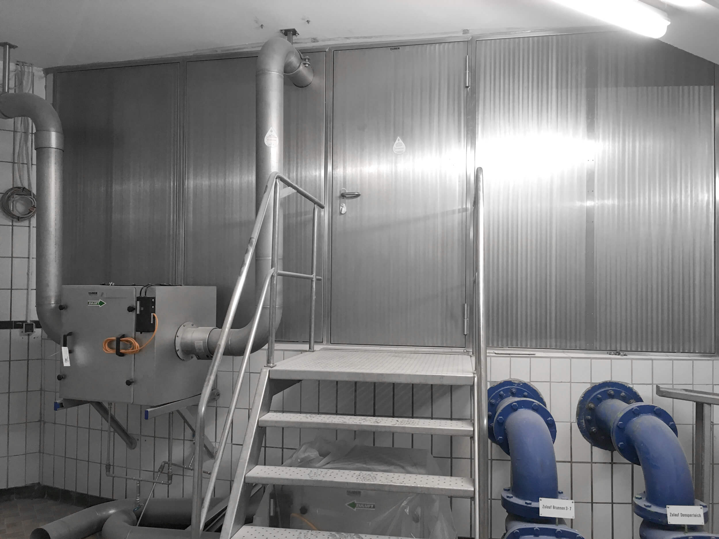 HUBER water chamber partitioning and aeration system HUBER water chamber partitioning and aeration system