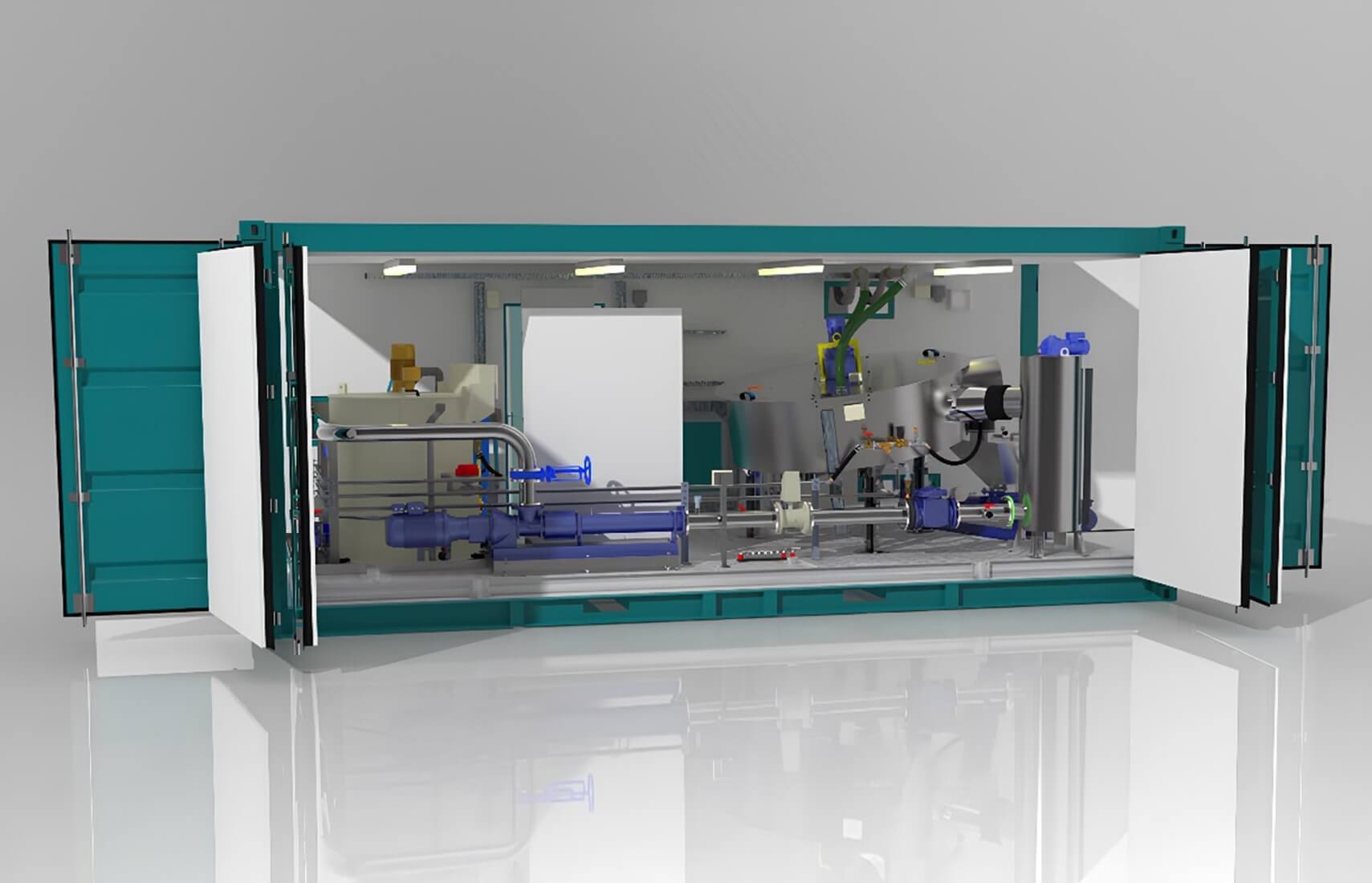 HUBER Containerised S-DISC sludge thickener packaged unit